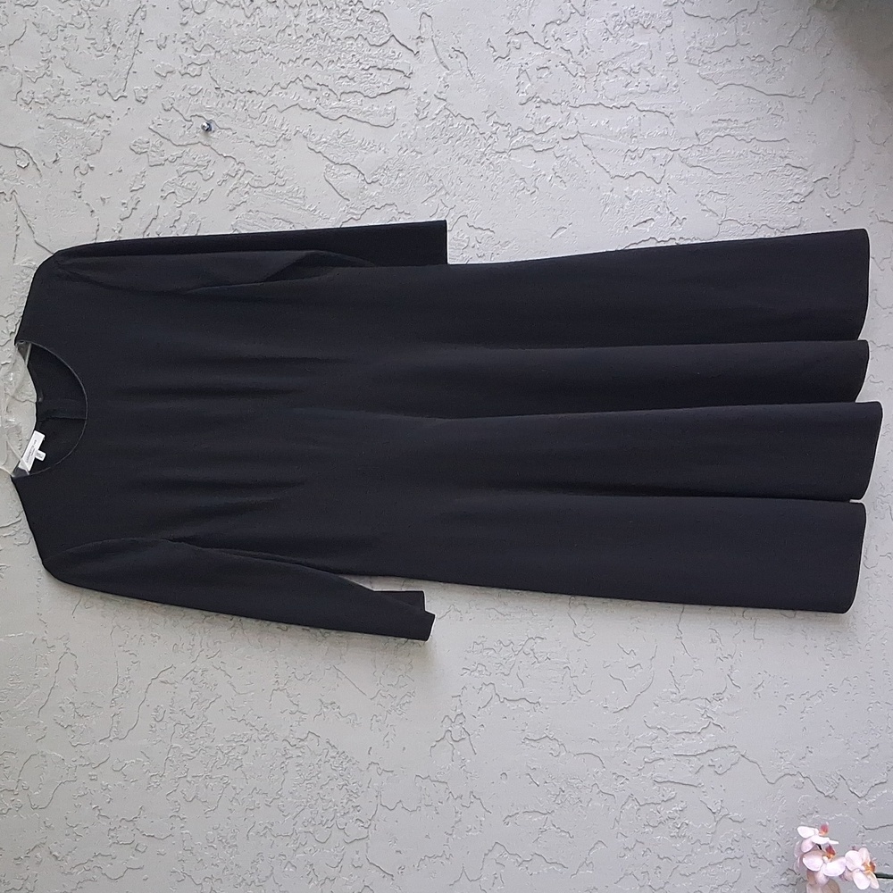 Lafayette 148 New York Black Long Sleeve Peter Pan Collar Dress
